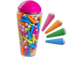 Tubo 150 top cônes poudre sucré