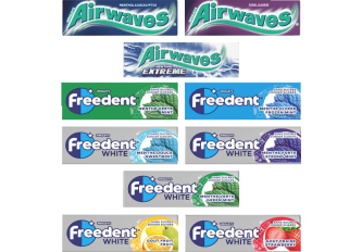 Colis 10 boites FREEDENT & AIRWAVES MISTRAL