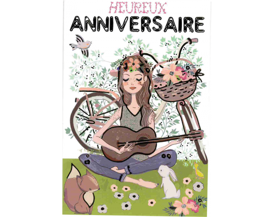 Carnet Anniversaire Ado Fille Guitare Anniversaire Carterie Cadeaux Protabac